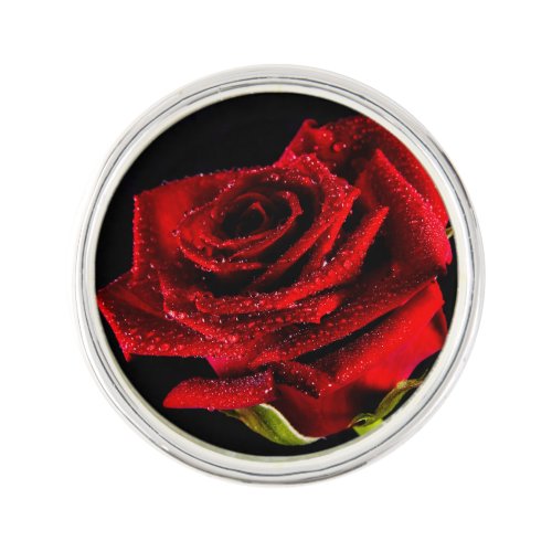 Beautiful red rose pin