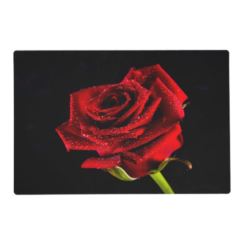 Beautiful red rose placemat