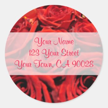 Beautiful Red Roses Address Labels by DonnaGrayson_Photos at Zazzle