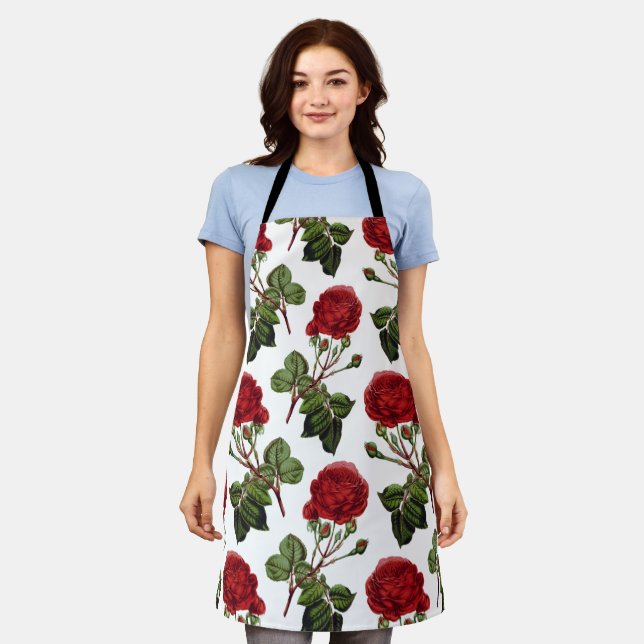 Beautiful Red Roses Apron (Worn)