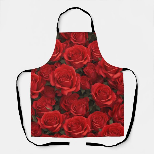 Beautiful Red Roses Apron (Front)