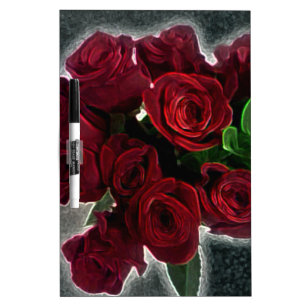 BEAUTIFUL RED ROSES DRY ERASE BOARD