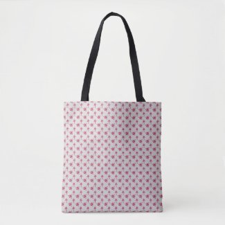 Beautiful Red Roses Floral Pattern Tote Bag