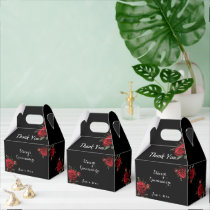 Beautiful Red Roses Thank You, Favor Boxes