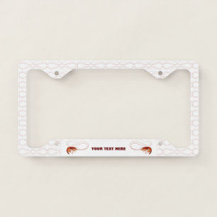 Beautiful Red Shrimp License Plate Frame