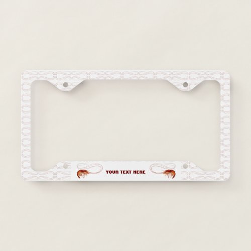 Beautiful Red Shrimp License Plate Frame