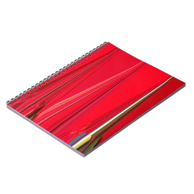 Beautiful Red Texture Color Abstract Art Design Notebook (Left Side)