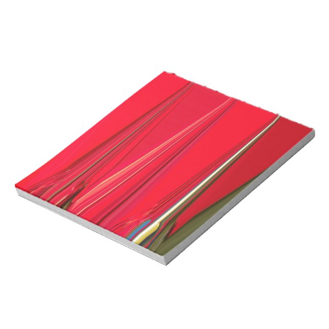Beautiful Red Texture Color Abstract Art Design Notepad (Rotated)