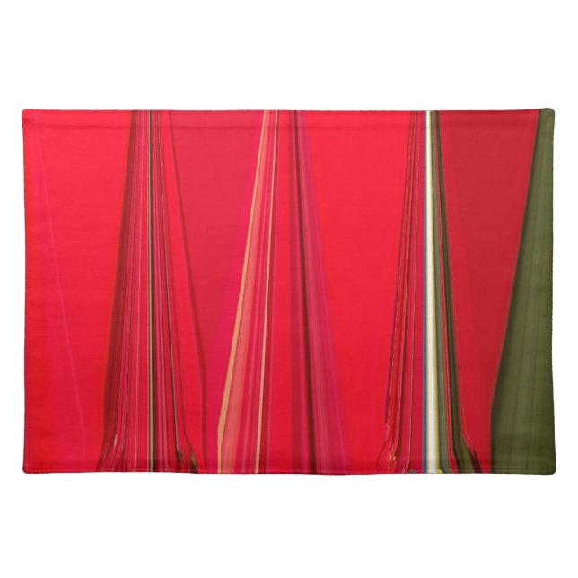 Beautiful Red Texture Color Abstract Art Design Placemat (Front)