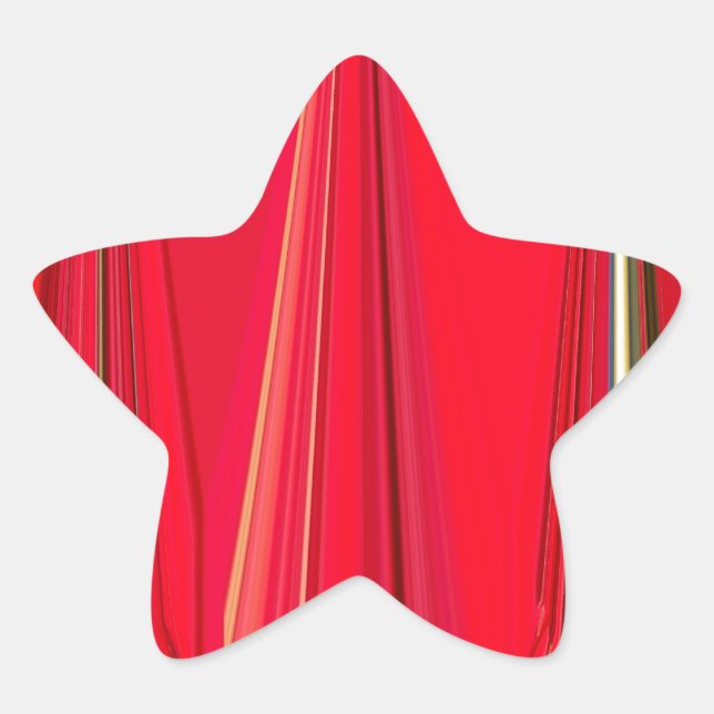 Beautiful Red Texture Color Abstract Art Design Star Sticker (Front)