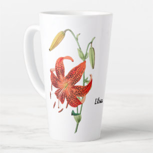 Beautiful Red Tiger Lily Floral Coffee Mug