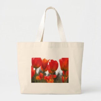 Beautiful Red Tulip Flowers. Large Tote Bag