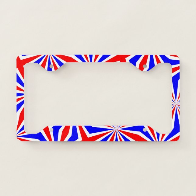 Beautiful Red, White & Blue License Plate Frame (Front)