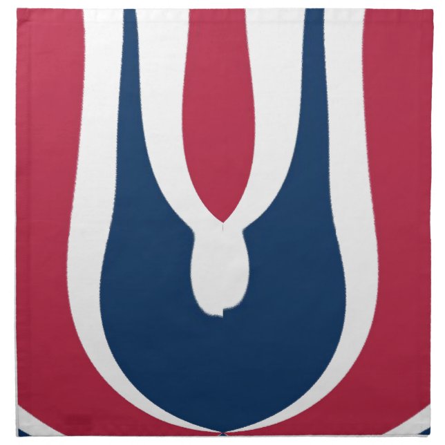 Beautiful Red, White, Blue Texture Color Abstract  Cloth Napkin (Front)