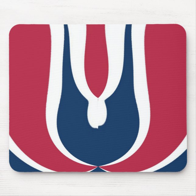 Beautiful Red, White, Blue Texture Color Abstract  Mouse Pad (Front)