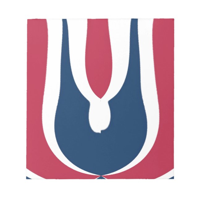 Beautiful Red, White, Blue Texture Color Abstract  Notepad (Front)