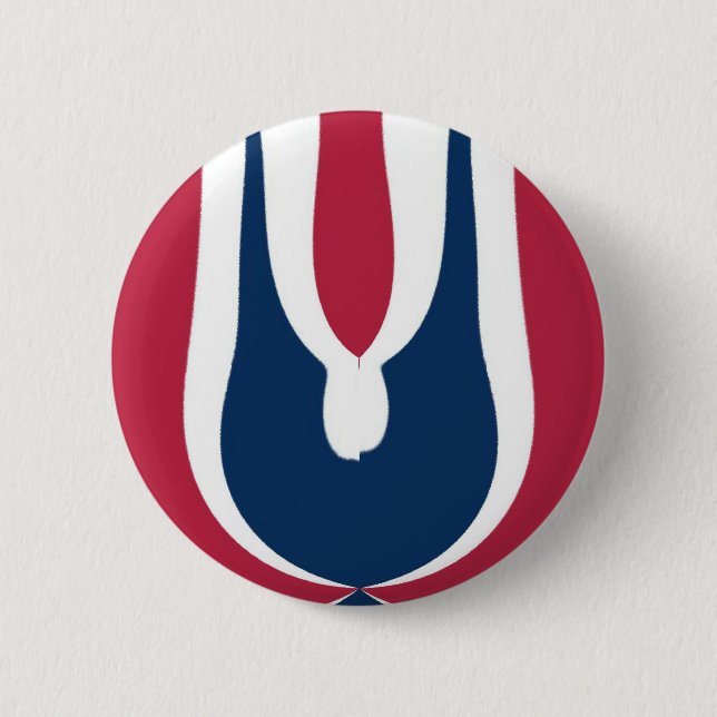 Beautiful Red, White, Blue Texture Color Abstract  Pinback Button (Front)