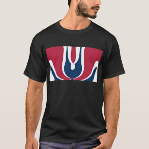Beautiful Red, White, Blue Texture Color Abstract T-Shirt