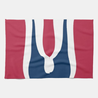 Beautiful Red, White, Blue Texture Color Abstract Towel