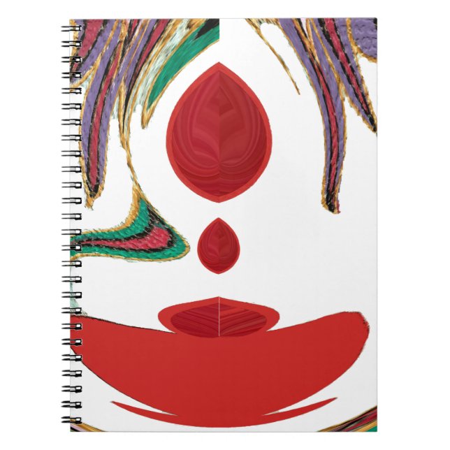 Beautiful Red, White, Purple, Green Texture Colors Notebook (Front)