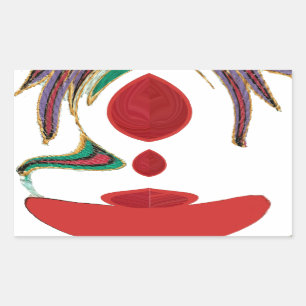 Beautiful Red, White, Purple, Green Texture Colors Rectangular Sticker