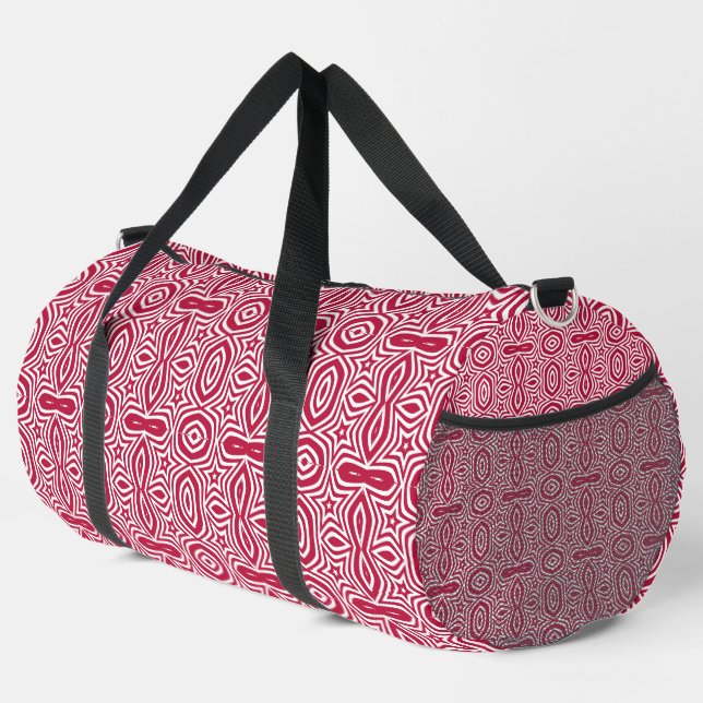Beautiful red & white star colorful vector design  duffle bag (Right Corner)