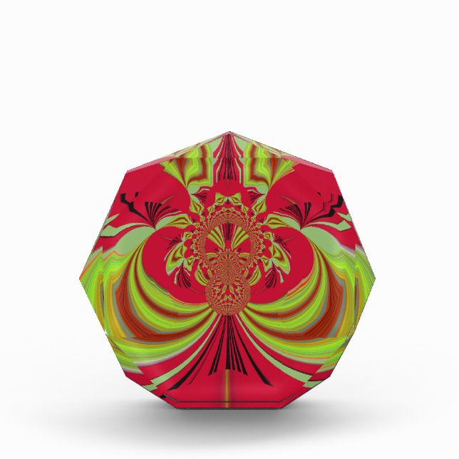 Beautiful red yellow design. Inspiration vector co Acrylic Award (Front)