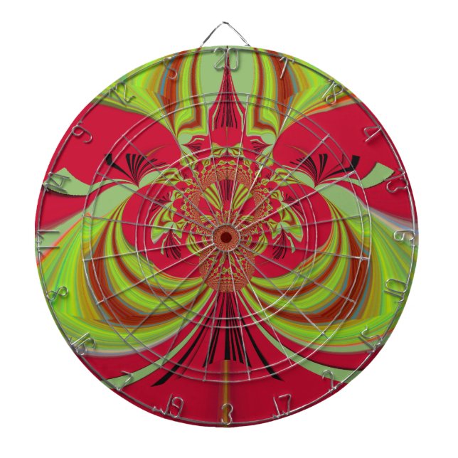 Beautiful red yellow design. Inspiration vector co Dart Board (Front)