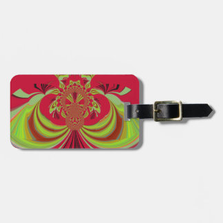 Beautiful red yellow design. Inspiration vector co Luggage Tag