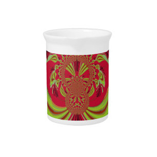 Beautiful red yellow design. Inspiration vector co Pitcher