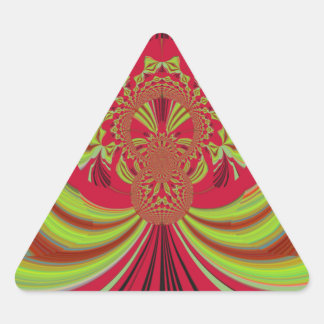 Beautiful red yellow design. Inspiration vector co Triangle Sticker