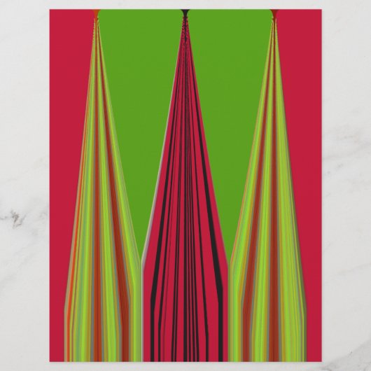 Beautiful red yellow green fractal art design (Front)