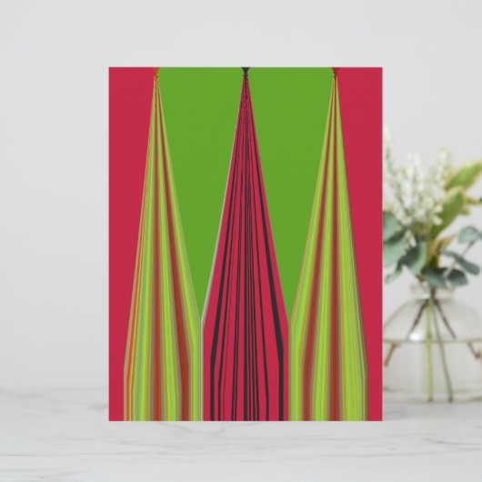 Beautiful red yellow green fractal art design      (Standing Front)