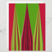 Beautiful red yellow green fractal art design (Front/Back)