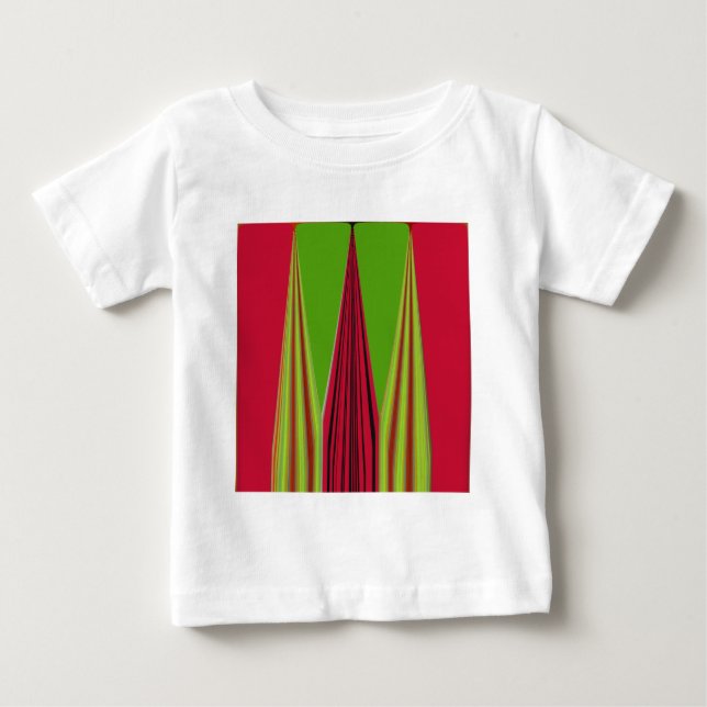 Beautiful red yellow green fractal art design      baby T-Shirt (Front)