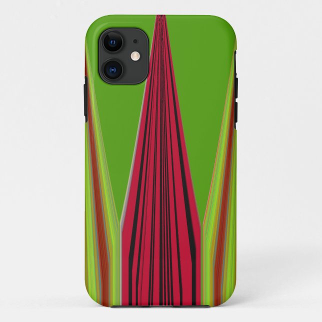 Beautiful red yellow green fractal art design      Case-Mate iPhone case (Back)