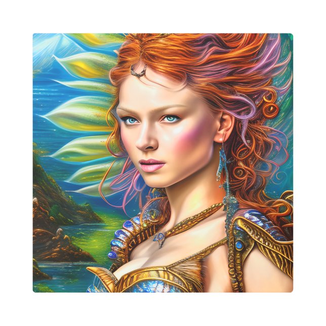 Beautiful Redhead Fairy- Fantasy Art - Magical Art (Front)