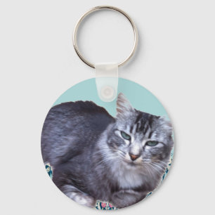Beautiful Relaxing Cat   Keychain