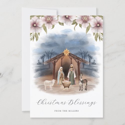 Beautiful Religious Christian Christmas Holiday Card
