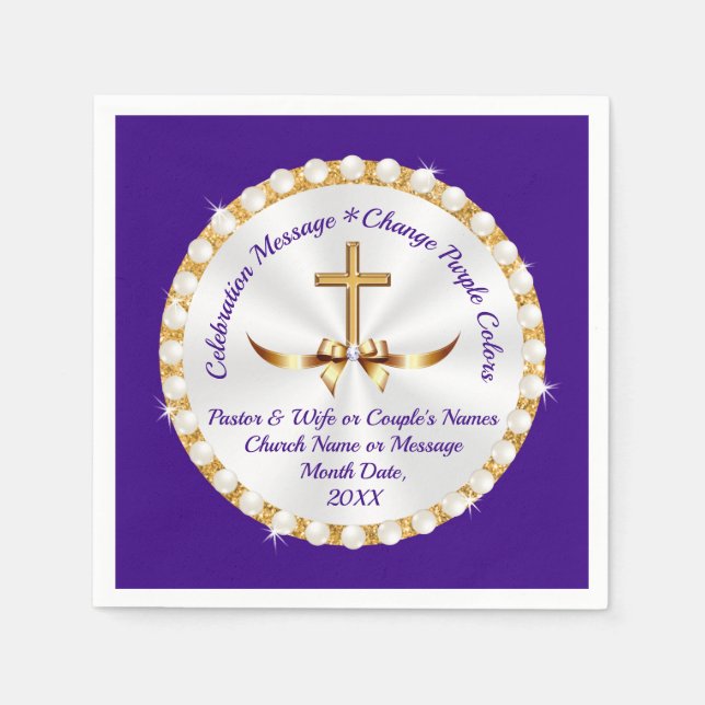 Beautiful, Religious Paper Napkins, PERSONALIZED Napkins (Front)
