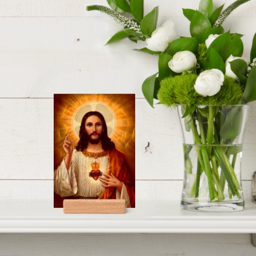 Beautiful religious Sacred Heart of Jesus image Holder