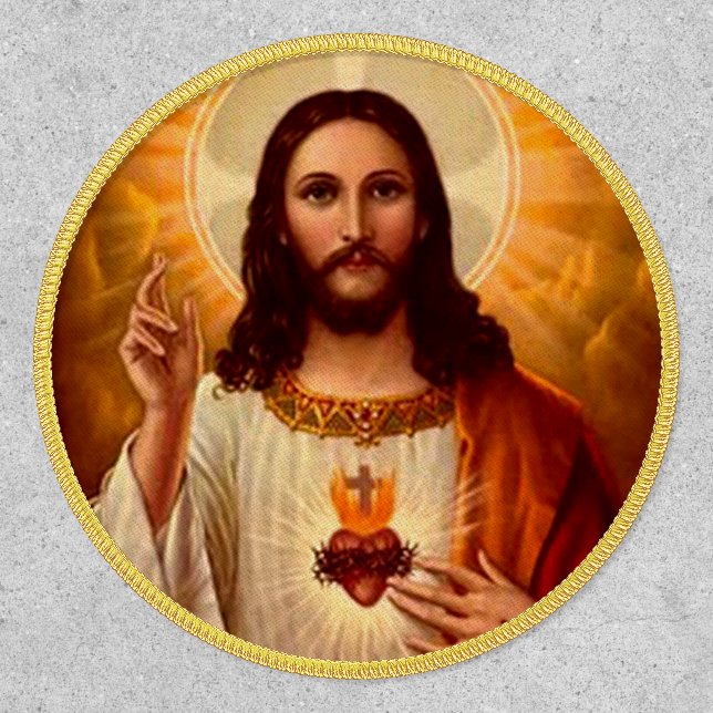 Beautiful religious Sacred Heart of Jesus image Patch (Front)
