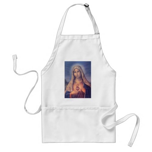 Beautiful Religious Sacred Heart of Virgin Mary Adult Apron