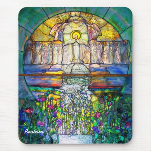 Beautiful Religious Stained Glass Photograph Mouse Pad