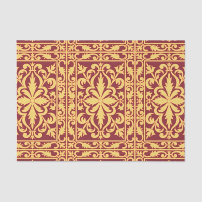 Beautiful Renaissance Damask tissue paper (Front)