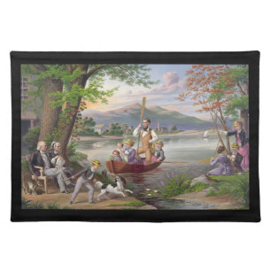 Beautiful Rendering of Vintage Fine Art Cloth Placemat