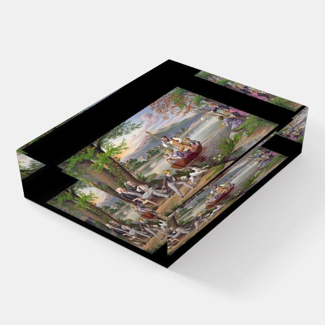 Beautiful Rendering of Vintage Fine Art Paperweight (Angled)