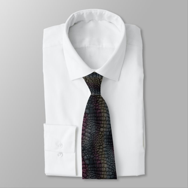 Beautiful Retirement Gifts Crocodile Skin  Neck Tie (Tied)
