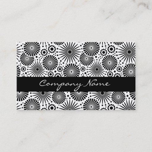 Customizable Beautiful retro black and white Business Card