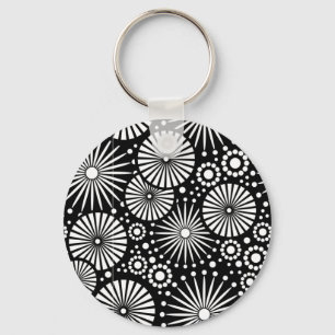 Beautiful retro black and white Keychain